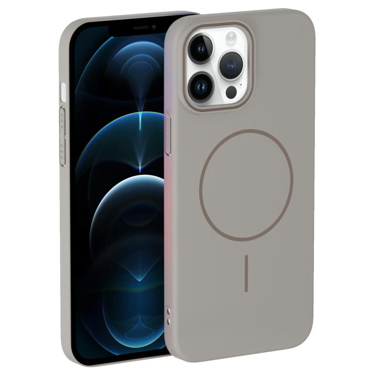 For iPhone 12 Pro Max Thin Circle PC Injection MagSafe Phone Case