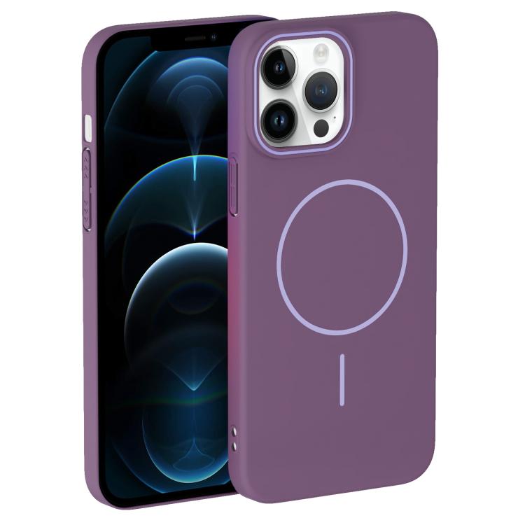 For iPhone 12 Pro Max Thin Circle PC Injection MagSafe Phone Case