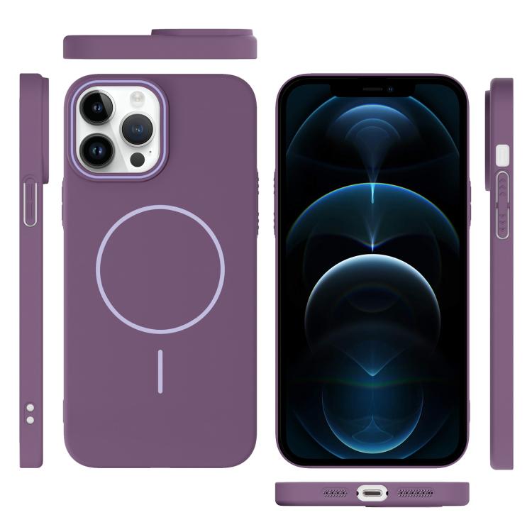 For iPhone 12 Pro Max Thin Circle PC Injection MagSafe Phone Case