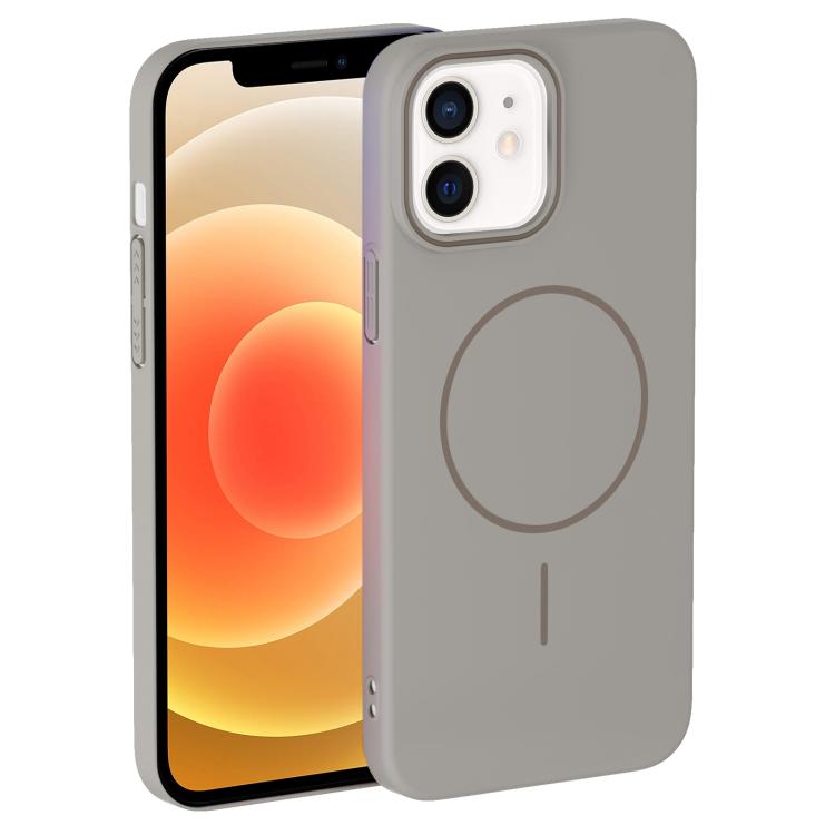 For iPhone 12 Thin Circle PC Injection MagSafe Phone Case
