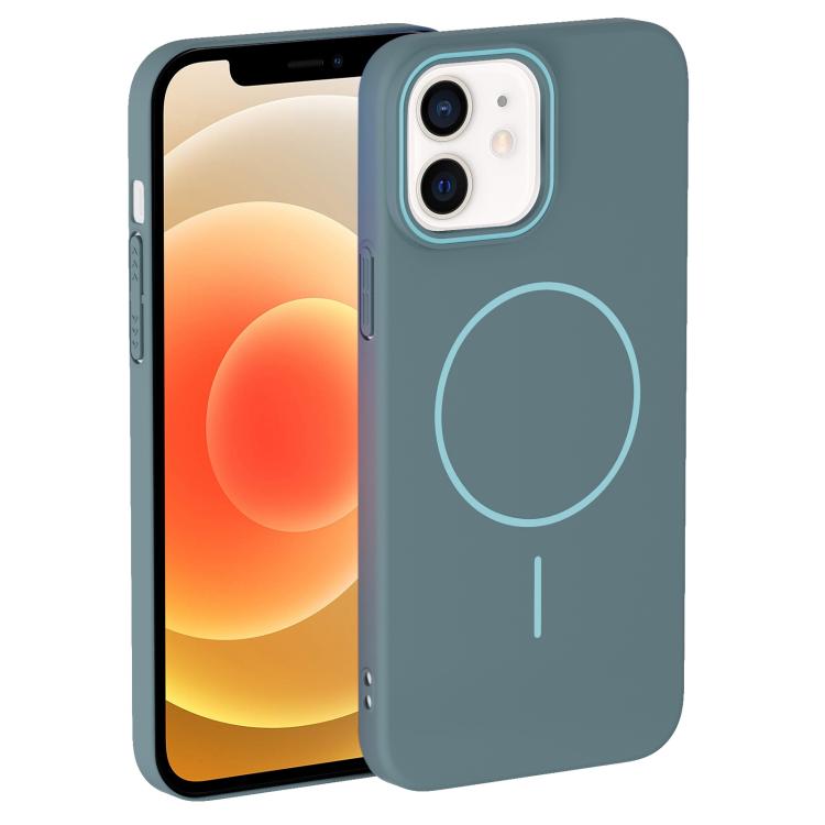 For iPhone 12 Thin Circle PC Injection MagSafe Phone Case