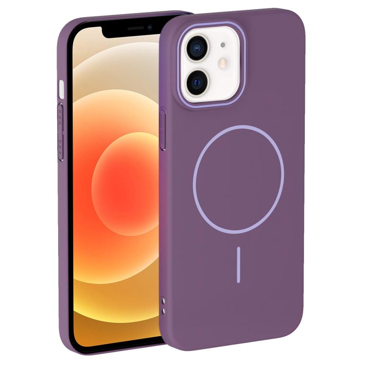 For iPhone 12 Thin Circle PC Injection MagSafe Phone Case