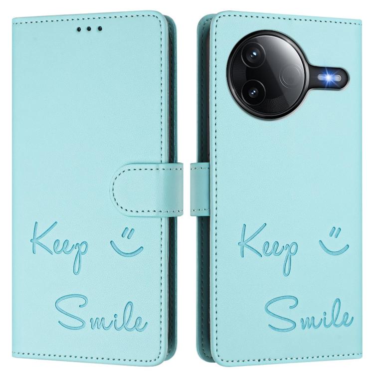 For Xiaomi Poco F7 Pro / F7 Ultra Smile Embossing RFID Leather Phone Case