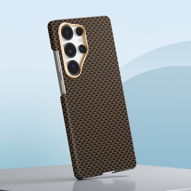 For Samsung Galaxy S25 Ultra 5G Metal Frame Nanofiber MagSafe Magnetic Phone Case