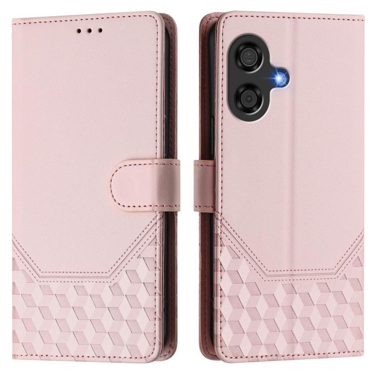 For Coolpad Cool 40i Honeycomb Embossing RFID Leather Phone Case