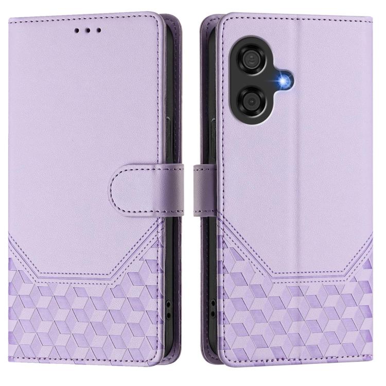 For Coolpad Cool 40i Honeycomb Embossing RFID Leather Phone Case
