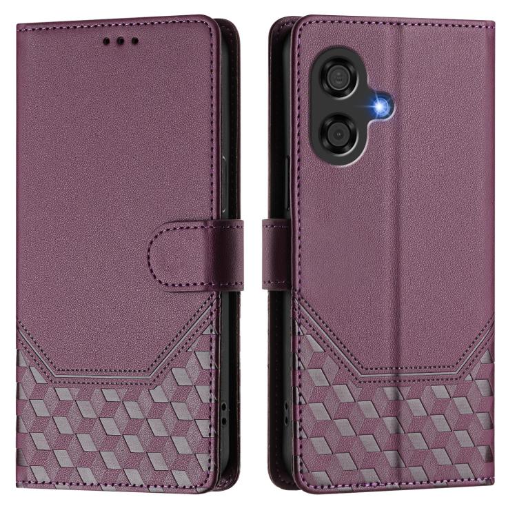 For Coolpad Cool 40i Honeycomb Embossing RFID Leather Phone Case