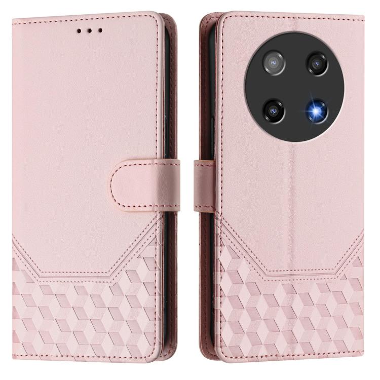 For Coolpad C16 Honeycomb Embossing RFID Leather Phone Case