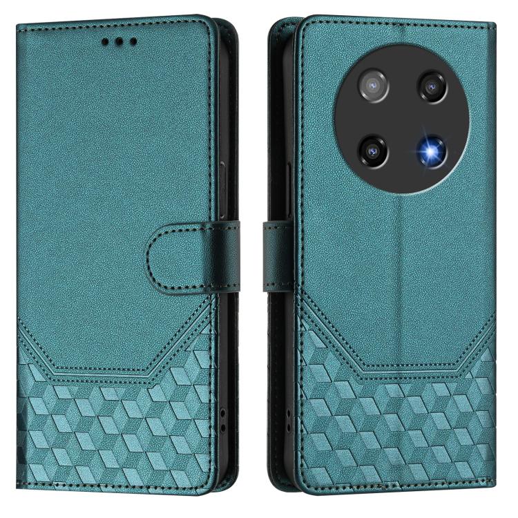 For Coolpad C16 Honeycomb Embossing RFID Leather Phone Case
