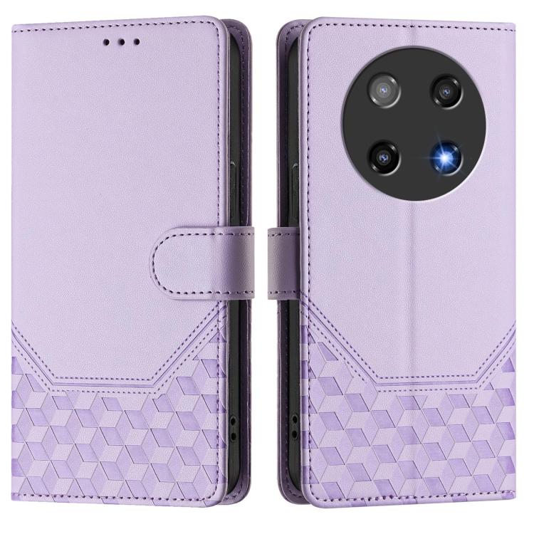For Coolpad C16 Honeycomb Embossing RFID Leather Phone Case