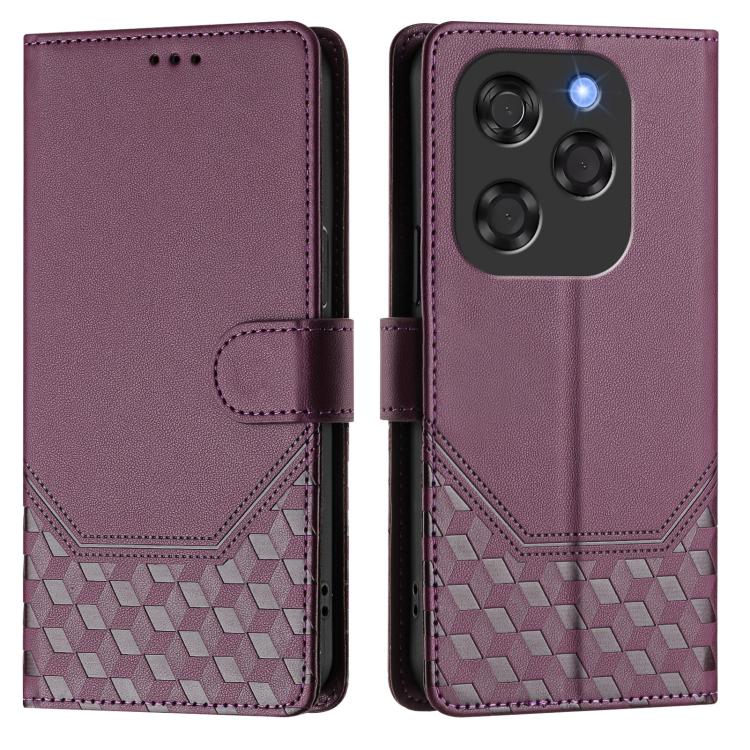 For Coolpad X100 Honeycomb Embossing RFID Leather Phone Case