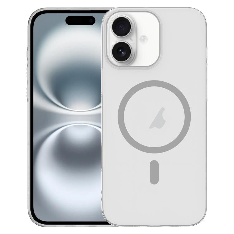 For iPhone 16 Clear PC Injection MagSafe Phone Case