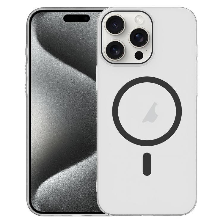 For iPhone 15 Pro Clear PC Injection MagSafe Phone Case