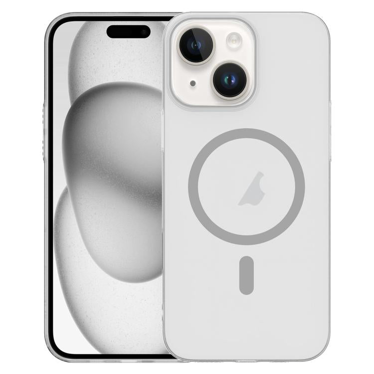 For iPhone 15 Plus Clear PC Injection MagSafe Phone Case