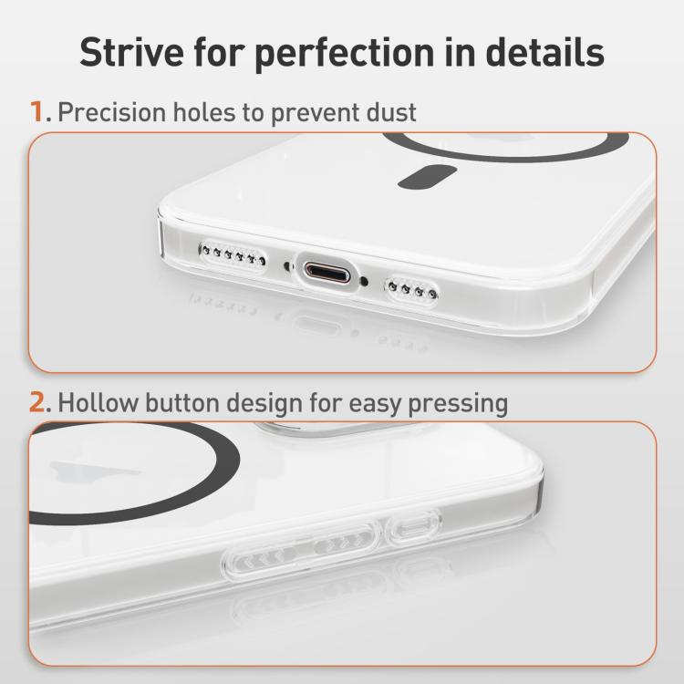 For iPhone 15 Plus Clear PC Injection MagSafe Phone Case