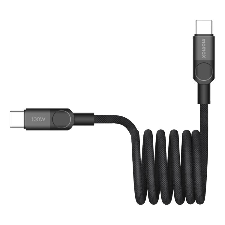 Momax Mag.Link Magnetic 100W USB-C / Type-C to USB-C / Type-C Data Cable, Length:2m - Black