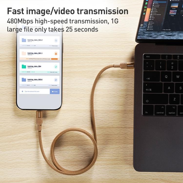 Momax Mag.Link Magnetic 100W USB-C / Type-C to USB-C / Type-C Data Cable, Length:2m - Black