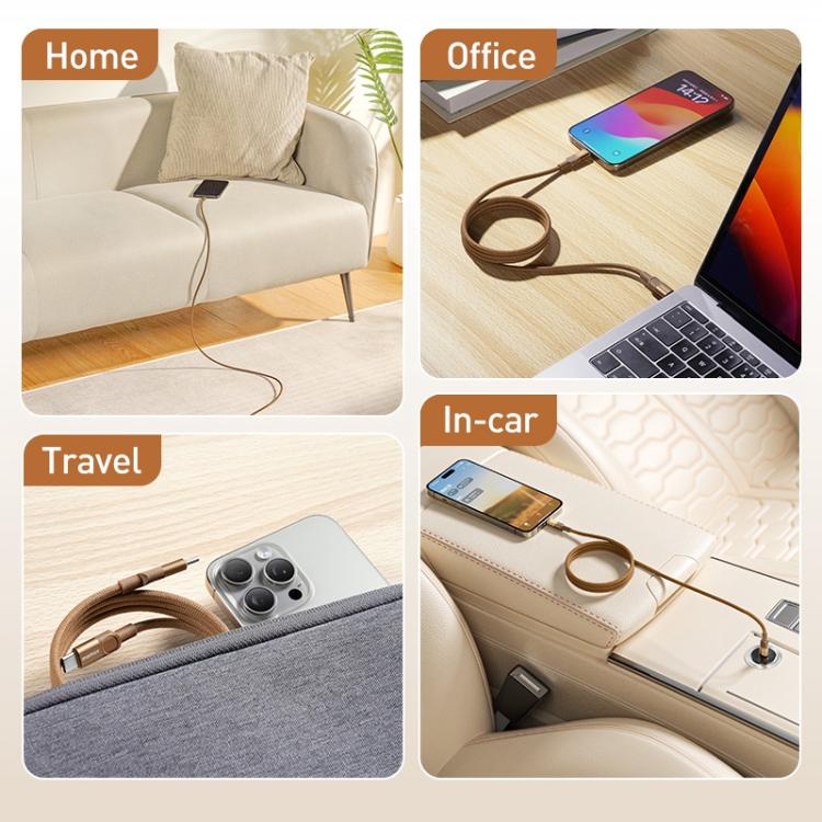 Momax Mag.Link Magnetic 100W USB-C / Type-C to USB-C / Type-C Data Cable, Length:2m - Black