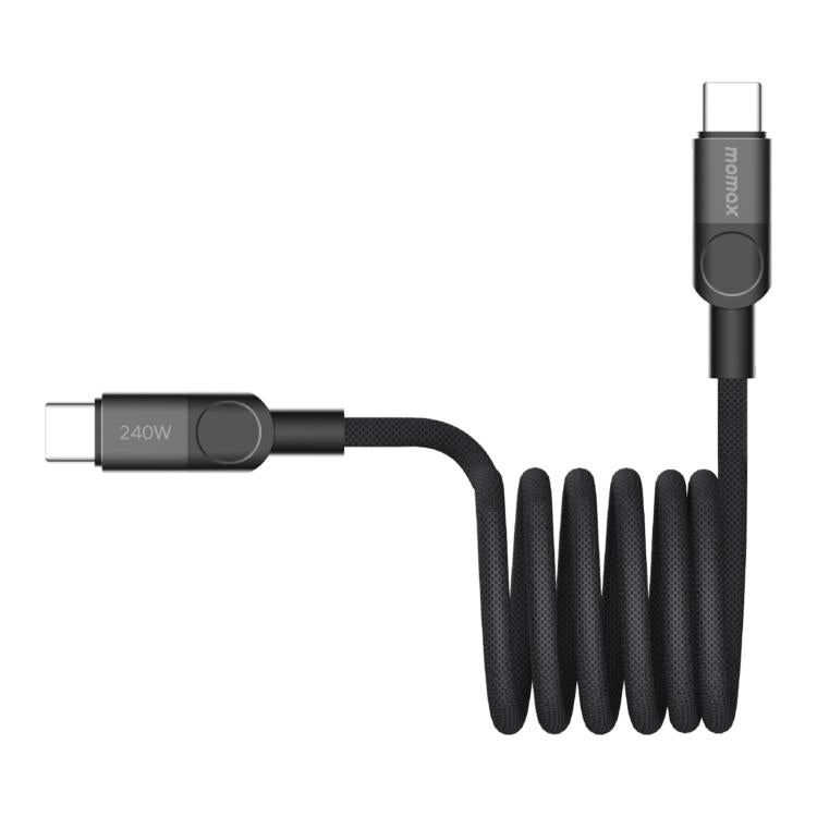 Momax Mag.Link Magnetic 240W USB-C / Type-C to USB-C / Type-C Data Cable, Length:2m - Black