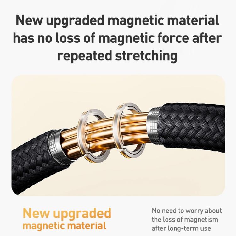 Momax Mag.Link Magnetic 240W USB-C / Type-C to USB-C / Type-C Data Cable, Length:2m - Black