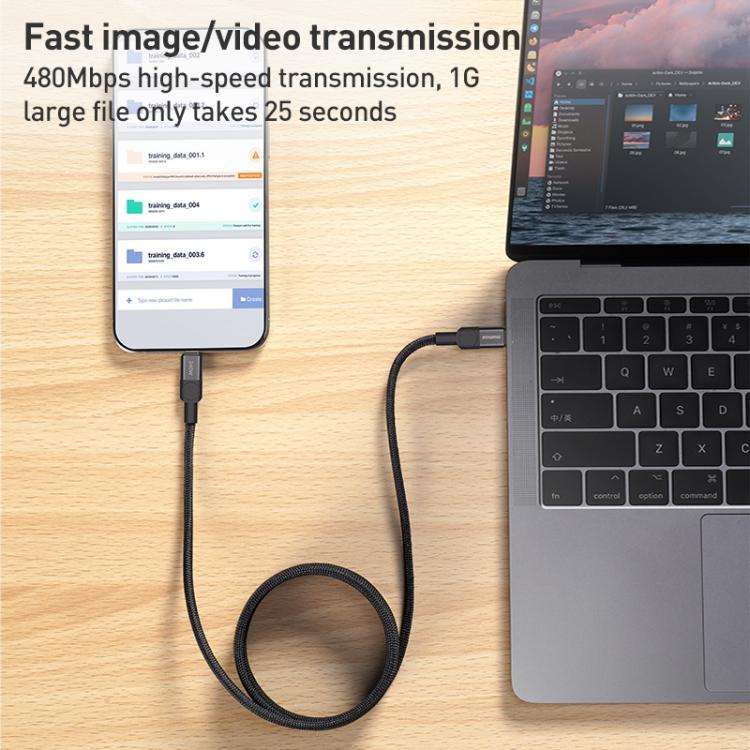 Momax Mag.Link Magnetic 240W USB-C / Type-C to USB-C / Type-C Data Cable, Length:2m - Black