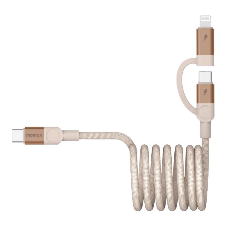 Momax Mag.Link Duo Magnetic 60W USB-C / Type-C to USB-C / Type-C / 8 Pin Data Cable, Length:1m