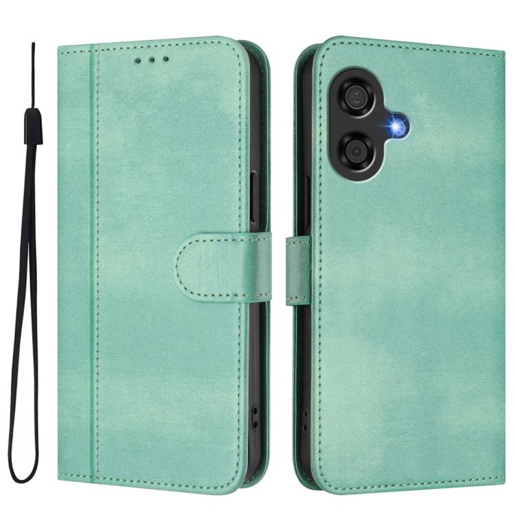 For Coolpad Cool 40i Line Splicing Buckle Retro Leather Phone Case