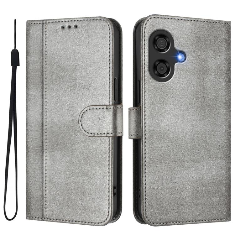 For Coolpad Cool 40i Line Splicing Buckle Retro Leather Phone Case