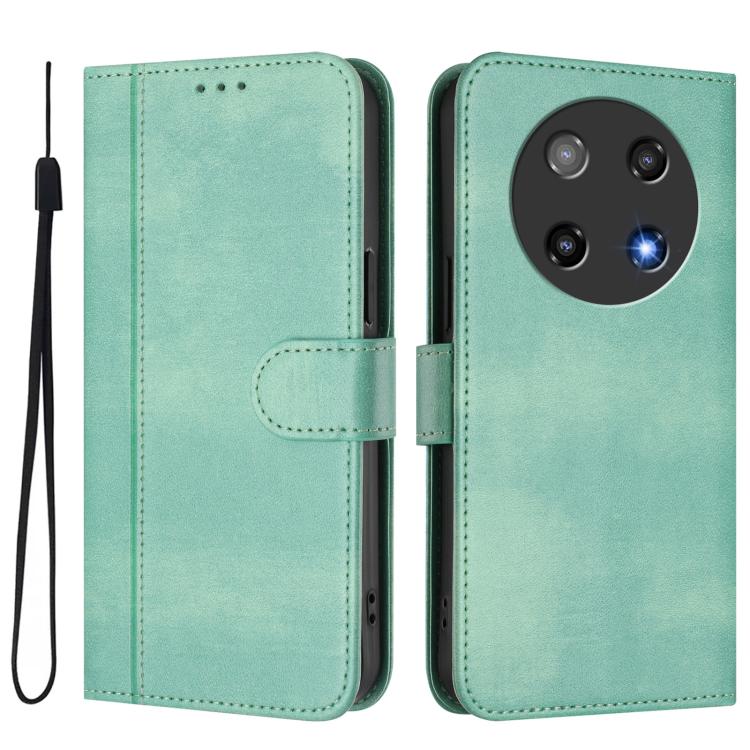 For Coolpad C16 Line Splicing Buckle Retro Leather Phone Case