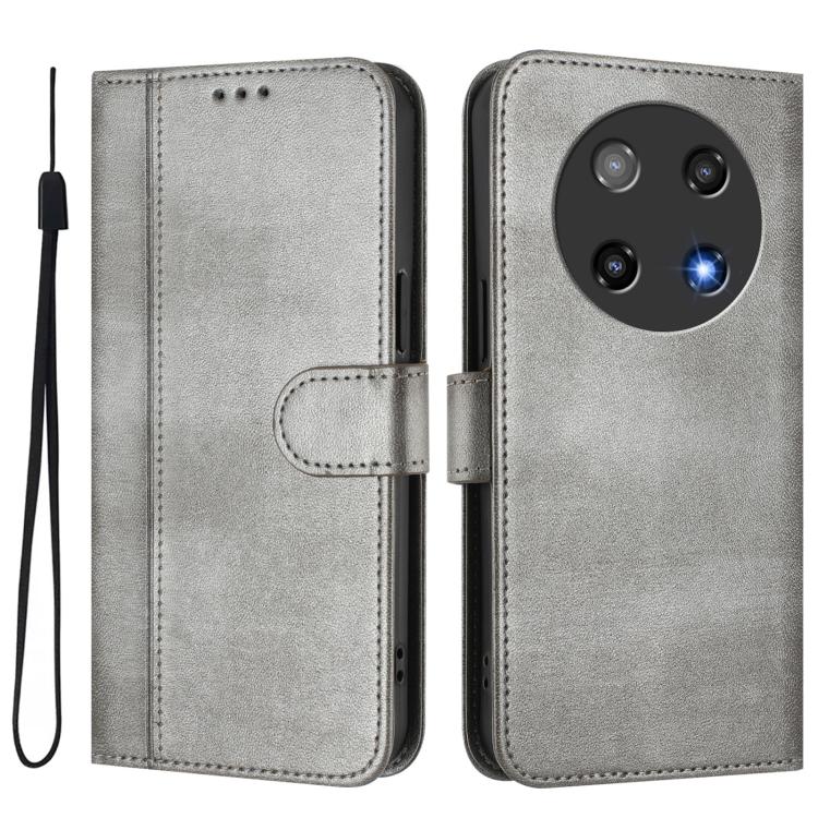 For Coolpad C16 Line Splicing Buckle Retro Leather Phone Case