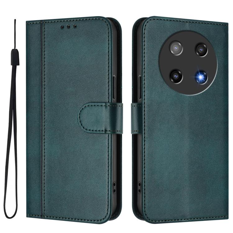 For Coolpad C16 Line Splicing Buckle Retro Leather Phone Case