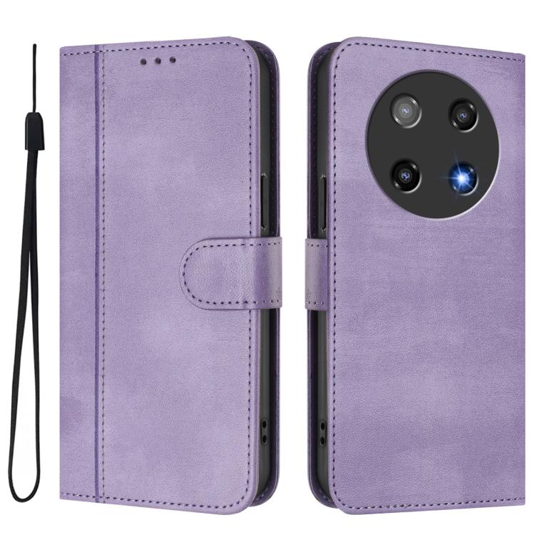 For Coolpad C16 Line Splicing Buckle Retro Leather Phone Case