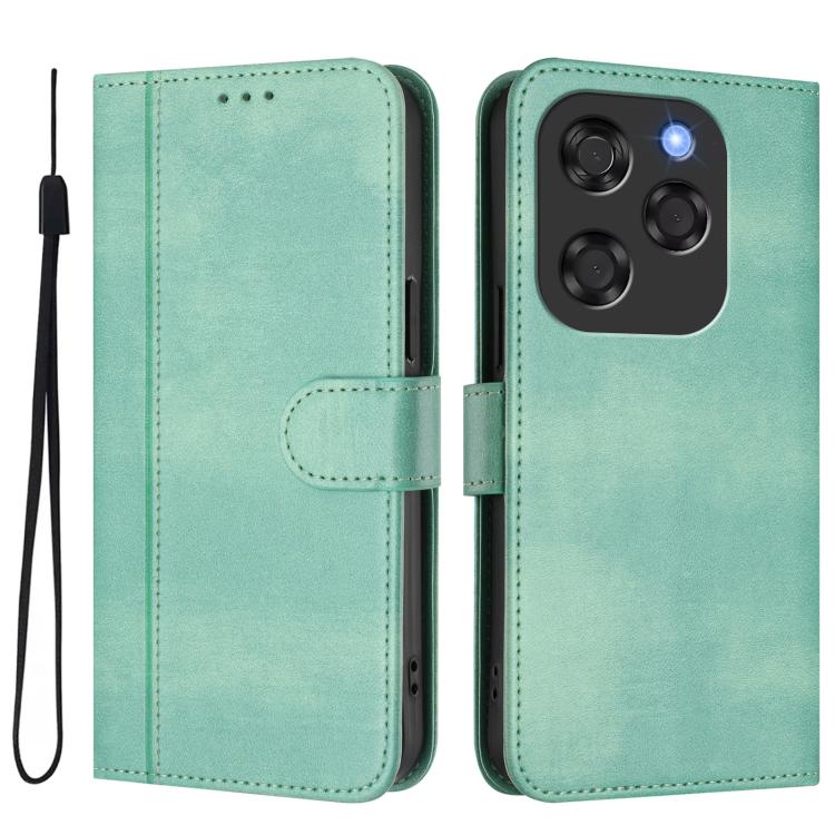 For Coolpad X100 Line Splicing Buckle Retro Leather Phone Case