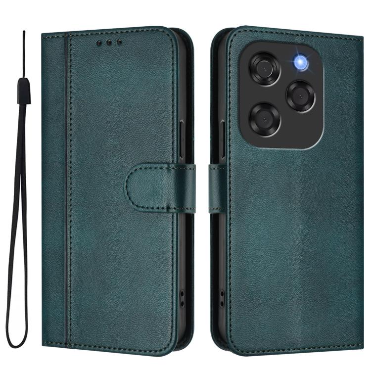 For Coolpad X100 Line Splicing Buckle Retro Leather Phone Case