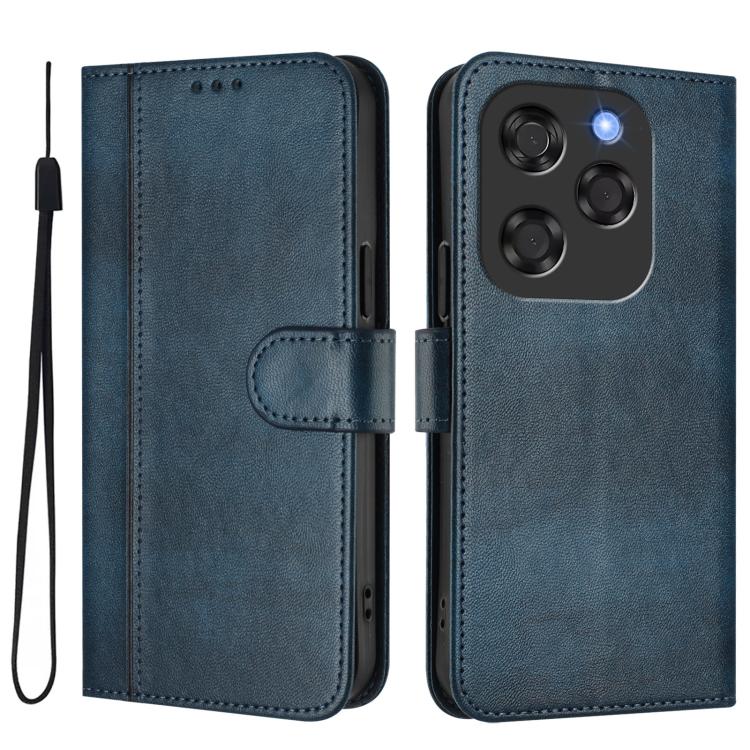 For Coolpad X100 Line Splicing Buckle Retro Leather Phone Case