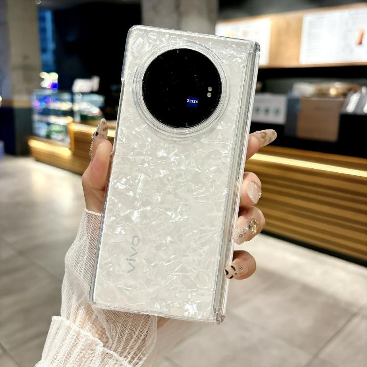 For vivo X Fold5 Magnetic Axis Pearlescent Shell Texture Phone Case