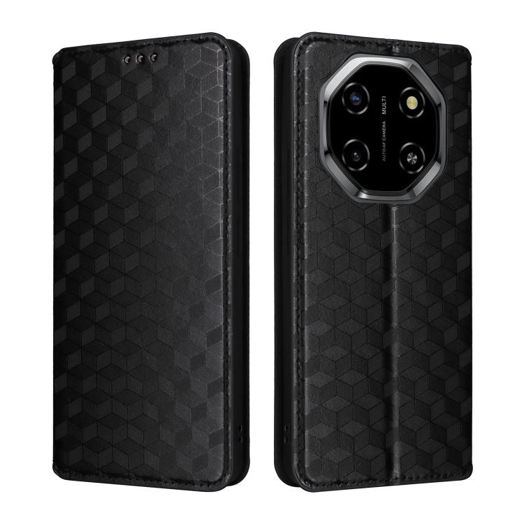 For Blackview Shark 6 / Oscal Tiger 8 Cubic Grid Texture Flip Leather Phone Case