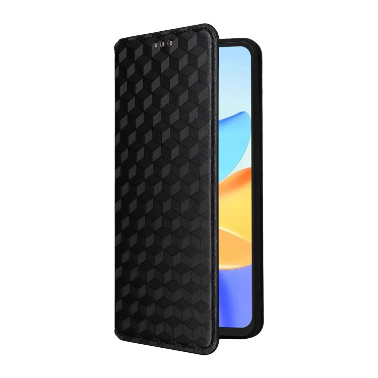 For Blackview Shark 6 / Oscal Tiger 8 Cubic Grid Texture Flip Leather Phone Case