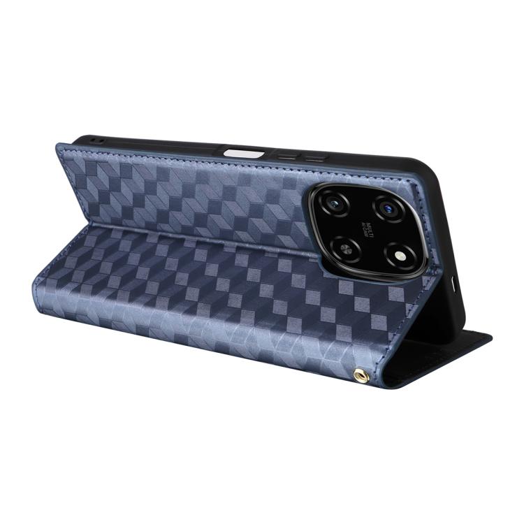 For Blackview Color 6 Cubic Grid Texture Flip Leather Phone Case