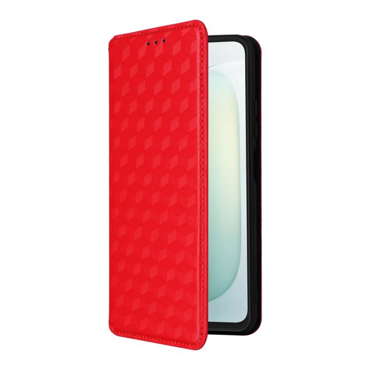 For Blackview Wave 9C Cubic Grid Texture Flip Leather Phone Case