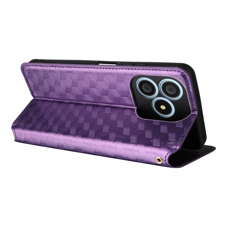 For Blackview Wave 9C Cubic Grid Texture Flip Leather Phone Case