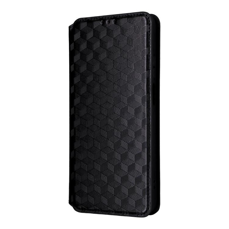 For Blackview Wave 10 Cubic Grid Texture Flip Leather Phone Case