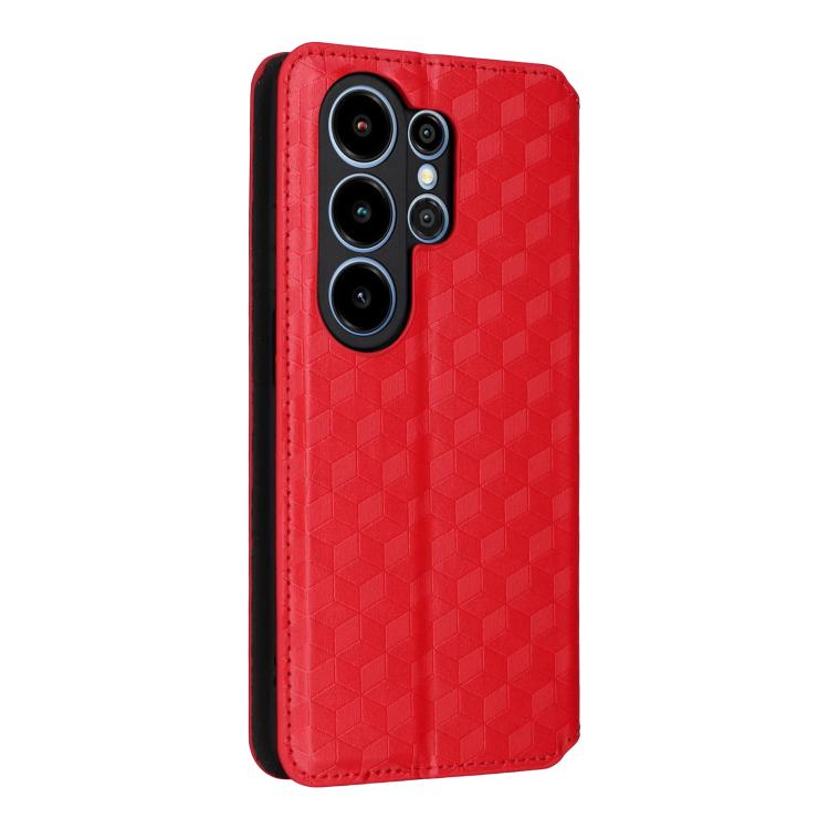 For Blackview Wave 10 Cubic Grid Texture Flip Leather Phone Case