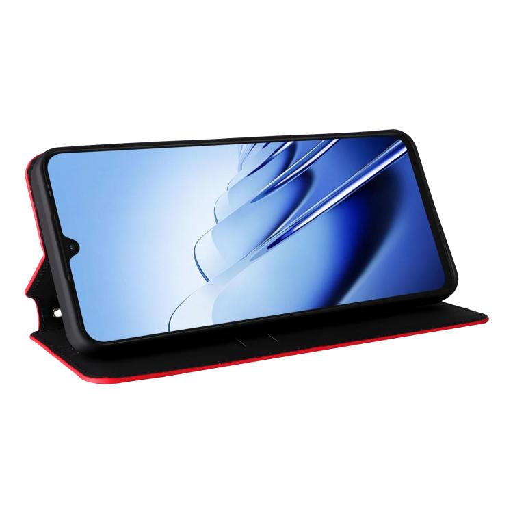 For Blackview Wave 10 Cubic Grid Texture Flip Leather Phone Case