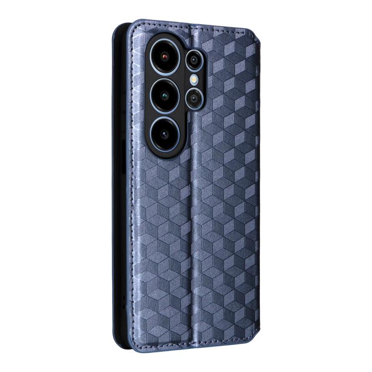 For Blackview Wave 10 Cubic Grid Texture Flip Leather Phone Case