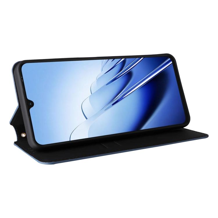 For Blackview Wave 10 Cubic Grid Texture Flip Leather Phone Case