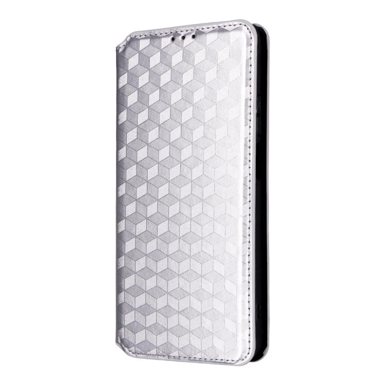 For Blackview Wave 10 Cubic Grid Texture Flip Leather Phone Case