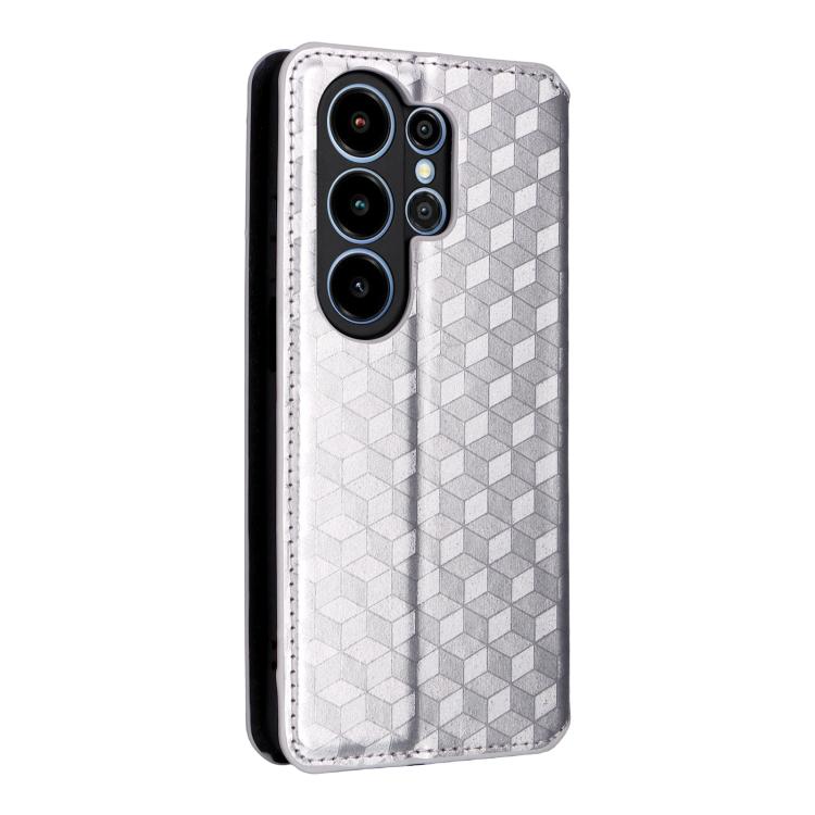 For Blackview Wave 10 Cubic Grid Texture Flip Leather Phone Case