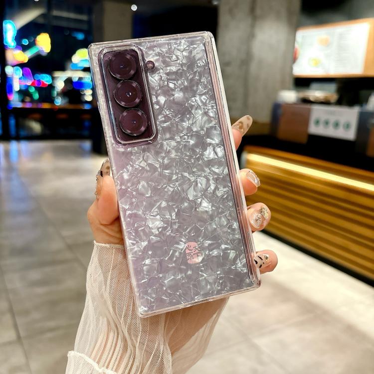 For Samsung Galaxy Z Fold Special Magnetic Axis Pearlescent Shell Texture Phone Case