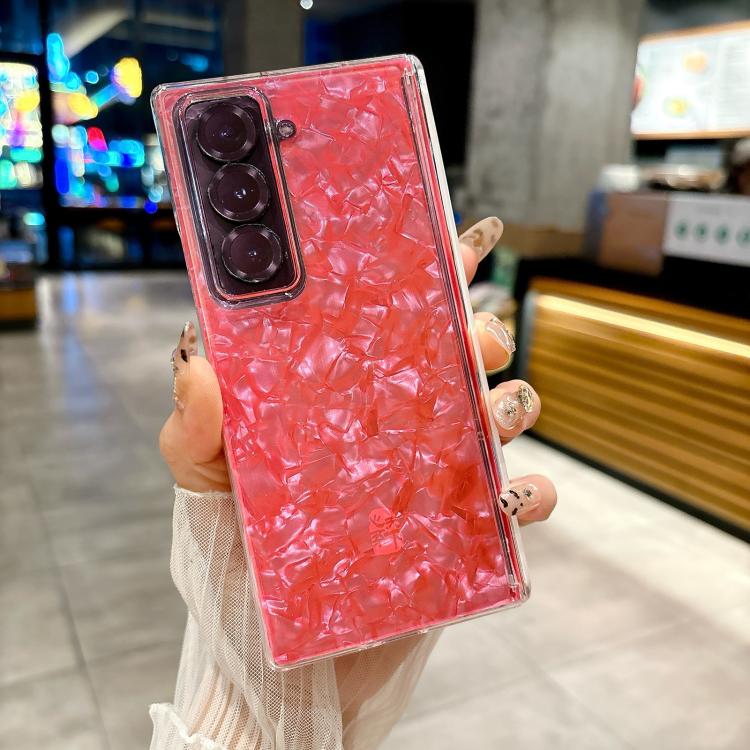 For Samsung Galaxy Z Fold Special Magnetic Axis Pearlescent Shell Texture Phone Case